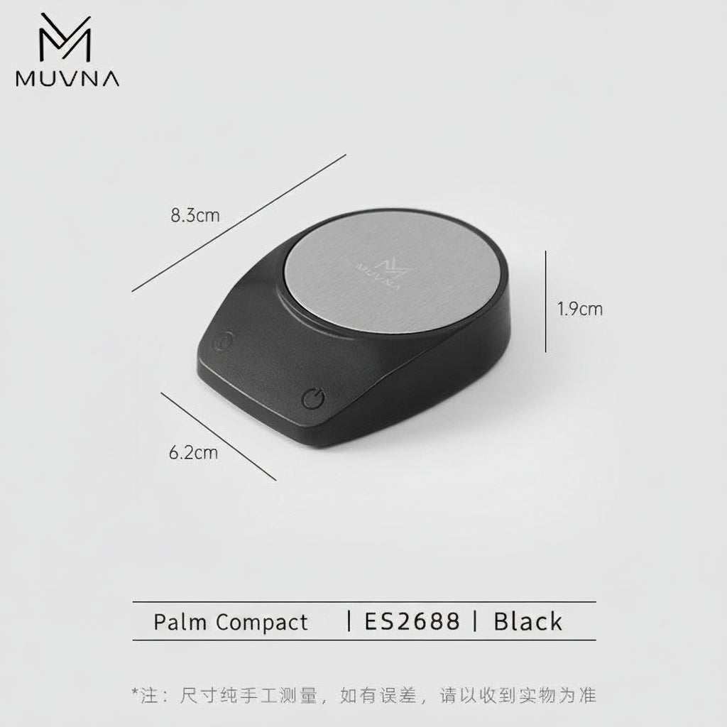 MUVNA Palm Mini digital espresso scale with timer in black