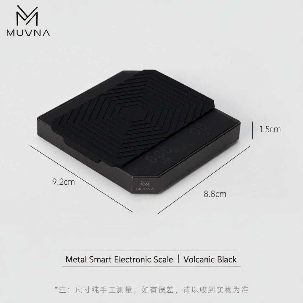 MUVNA smart digital coffee scale with timer for espresso brewing