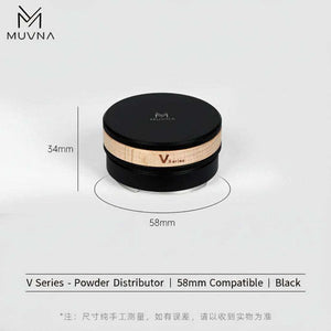 MUVNA V Series espresso puck prep tools, detail photo