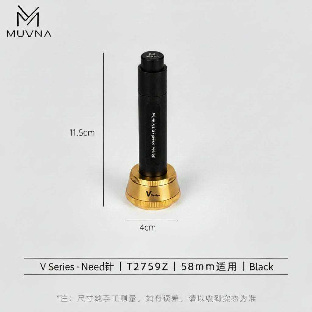 MUVNA V Series black barista tool set, close view