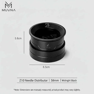 MUVNA Z10 58mm espresso needle distributor tool in black