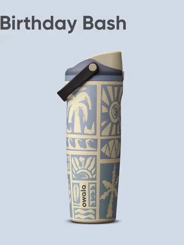 Owala FreeSip 30 oz insulated water bottle vintage surf design