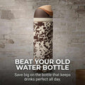 Owala FreeSip insulated stainless steel water bottle with dual-mode spout and earth-tone finish