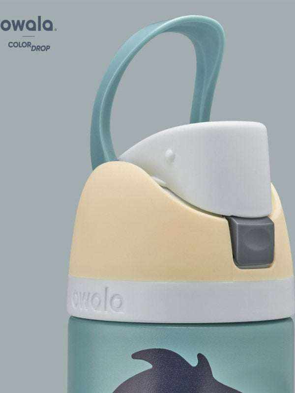 Owala FreeSip shark print stainless steel insulated water bottle
