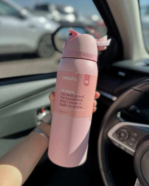 Owala FreeSip insulated stainless steel water bottle with built-in straw and leak-proof lid
