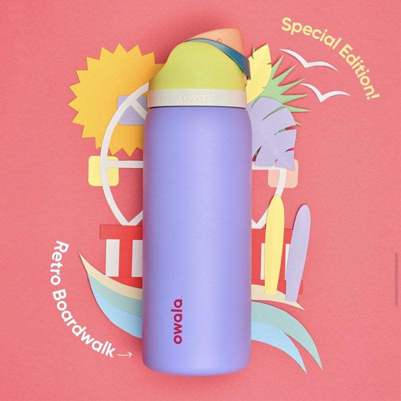 Owala FreeSip insulated stainless steel water bottle with built-in straw and leak-proof lid