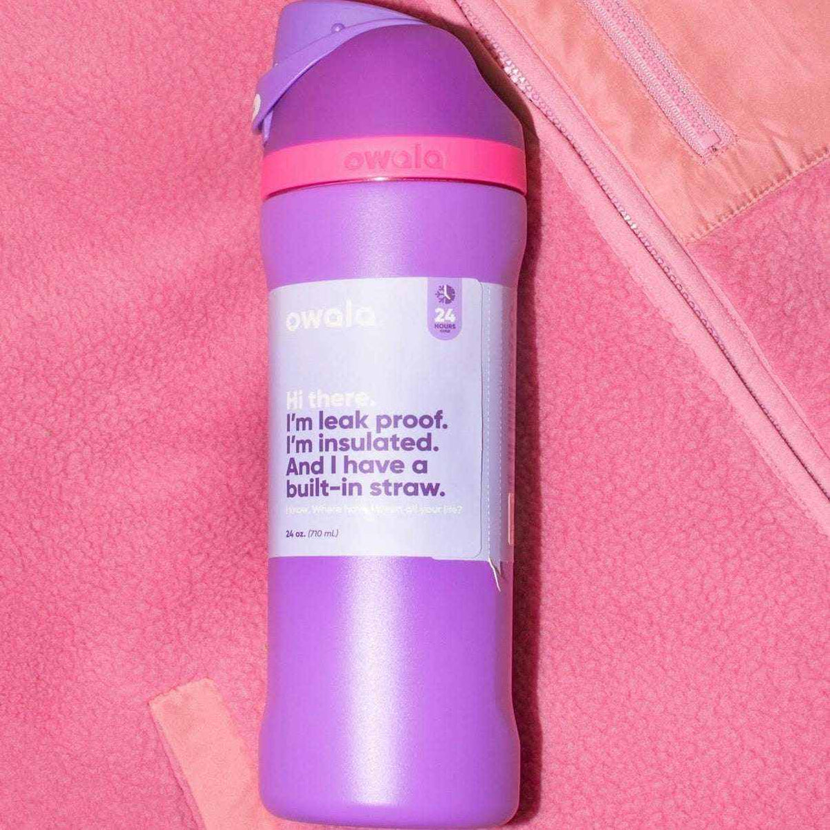 Owala Insulated Cup stainless steel water bottle with built-in straw and leak-proof lid