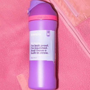 Owala Insulated Cup stainless steel water bottle with built-in straw and leak-proof lid