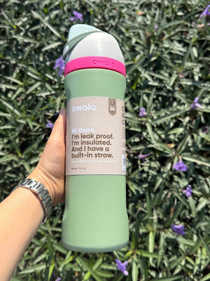 Owala Insulated Cup stainless steel water bottle with built-in straw and spill-proof lid