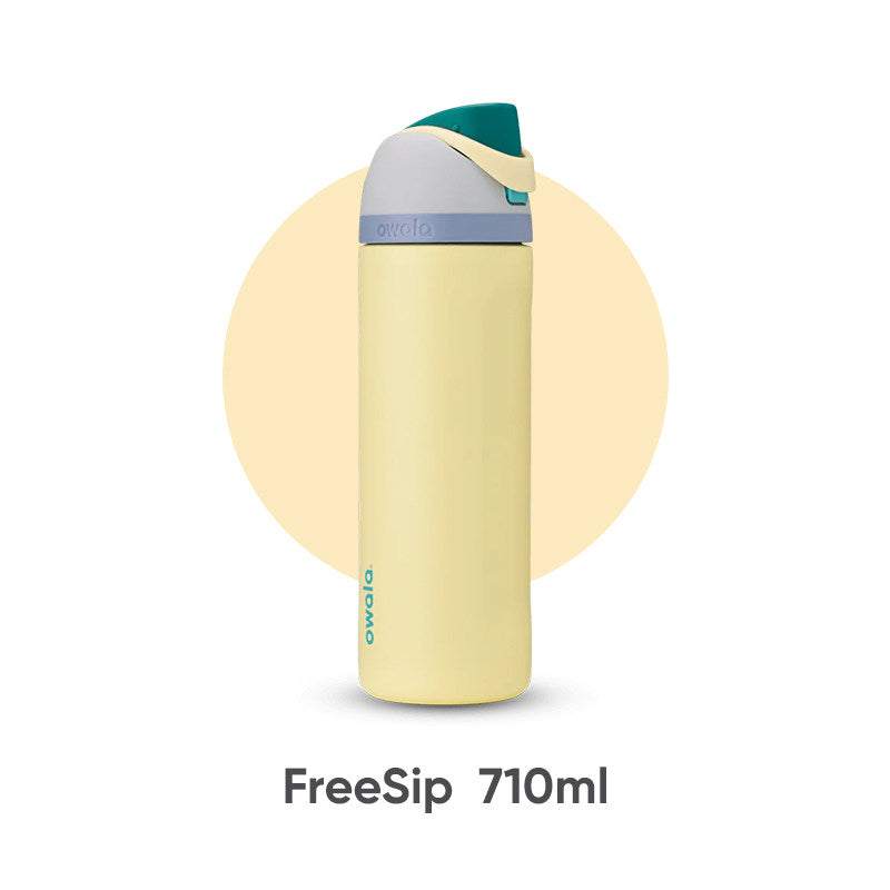 Owala FreeSip insulated stainless steel water bottle with leak-proof lid and straw