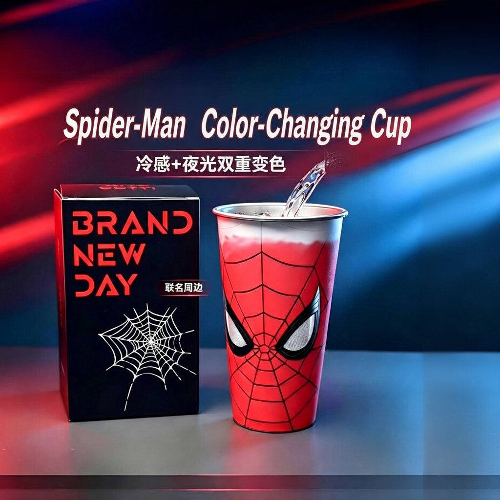 Spider-Man color changing tumbler with lid and straw