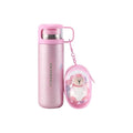 Starbucks pink stainless steel water bottle with glitter charm pouch