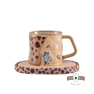 Starbucks 2026 leopard print insulated glass coffee cup with straw