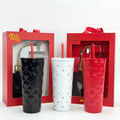 Starbucks Cup 2026 Prada Queen collaboration with heart-shaped diamond stainless steel straw gift box