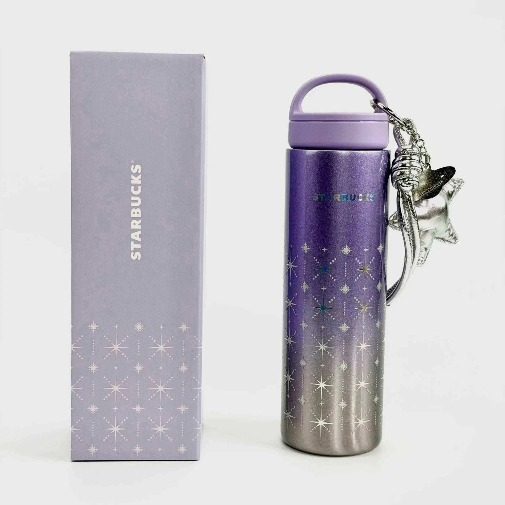 Starbucks 2026 purple night galaxy gradient insulated cup with ornament