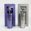 Starbucks purple night galaxy stainless steel cup with planet straw stopper