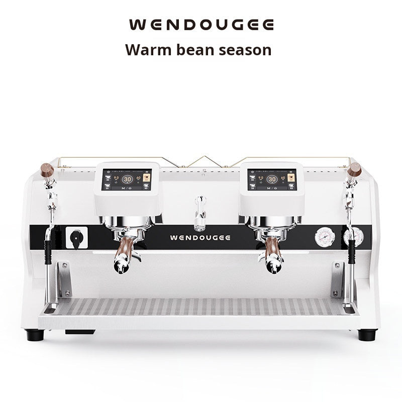 Wendougee SDRAGON-SAT professional espresso machine with dual-boiler and touchscreen interface for high-volume coffee shops