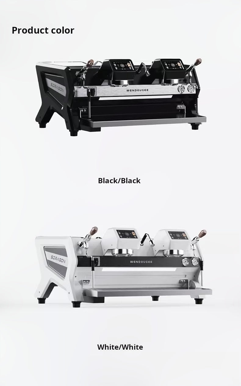Wendougee SDRAGON-SAT professional dual-boiler espresso machine with touchscreen for high-volume coffee shops
