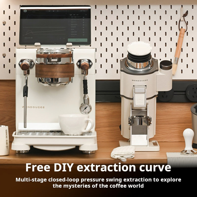 WENDOUGEE DATA S professional dual boiler espresso machine with touchscreen and smart IoT connectivity