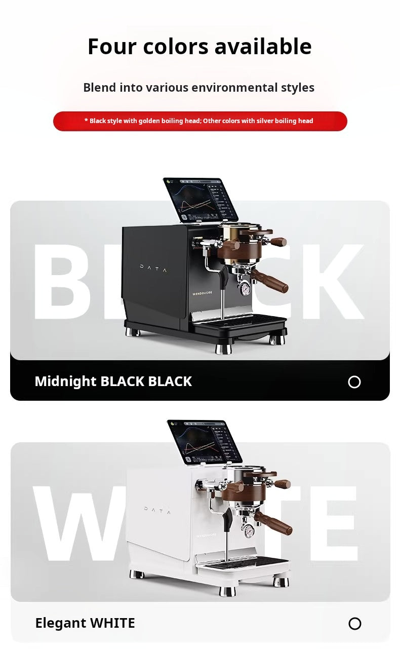 WENDOUGEE DATA S professional dual boiler espresso machine with touchscreen and smart IoT features