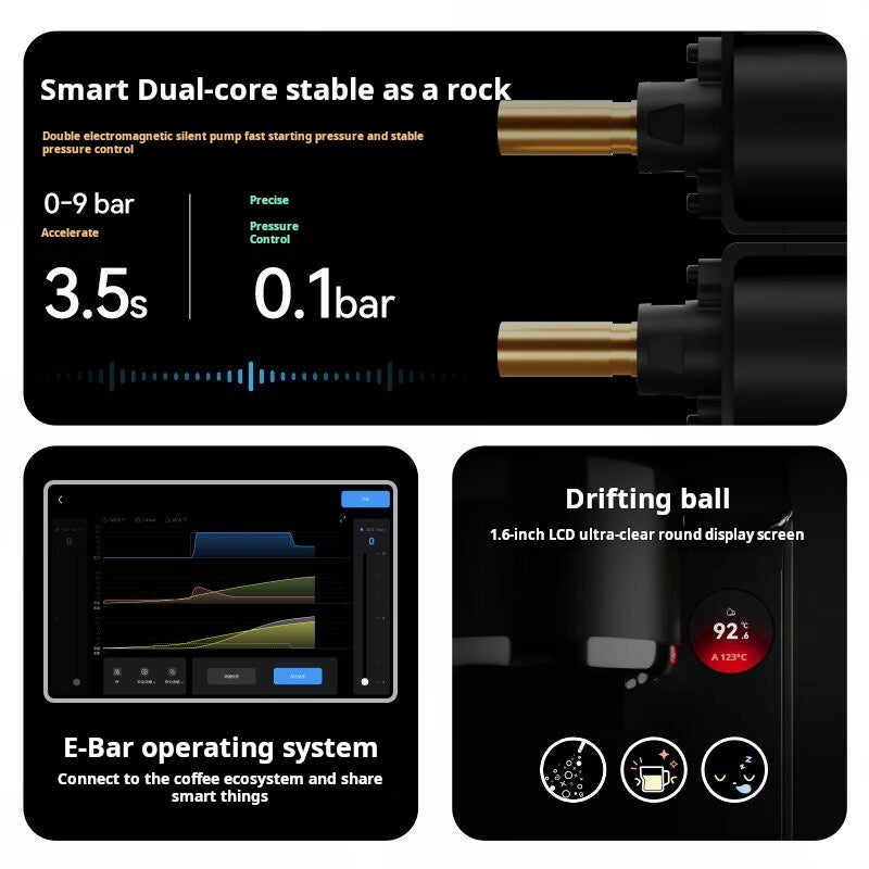 Wendougee LITA smart espresso machine with digital display brewing precision coffee