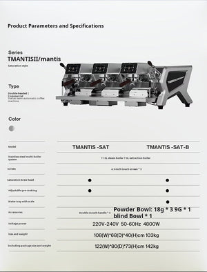 Wendougee coffee machine semi-automatic commercial three-head espresso machine for professional cafes and high-volume service