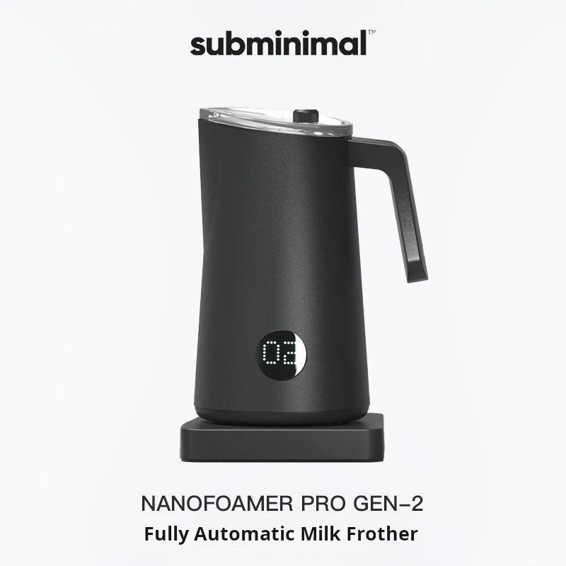 Subminimal electric coffee milk blender and frother for home use with automatic milk frothing and mixing functions