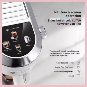 Delonghi EC890 stainless steel semi-automatic coffee machine for espresso and cold brew at home