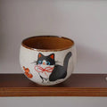 Jingdezhen hand-painted underglaze color cute cat pig mouth cup coffee latte art cup afternoon tea hand cup teacup gift
