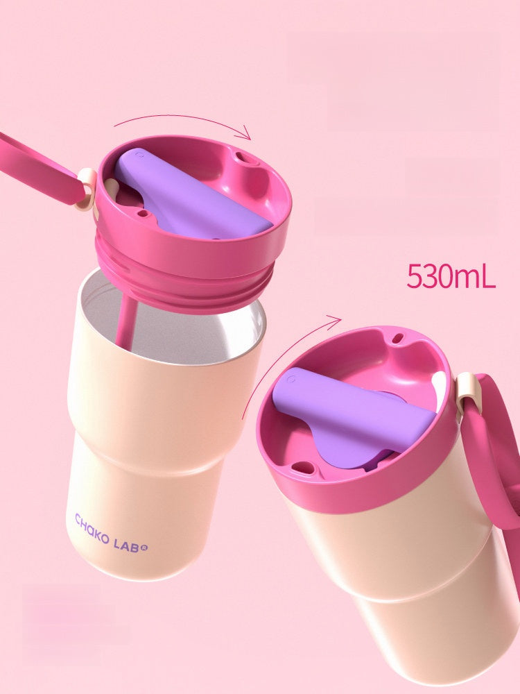 Chako Lab Insulated Coffee Mug with Modern Design and Handle, 530ml