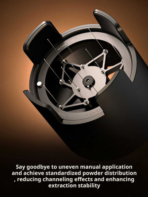 TIMEMORE AutoSpin Electric WDT tool for 58mm portafilter with 12 concentric needles and USB-C charging