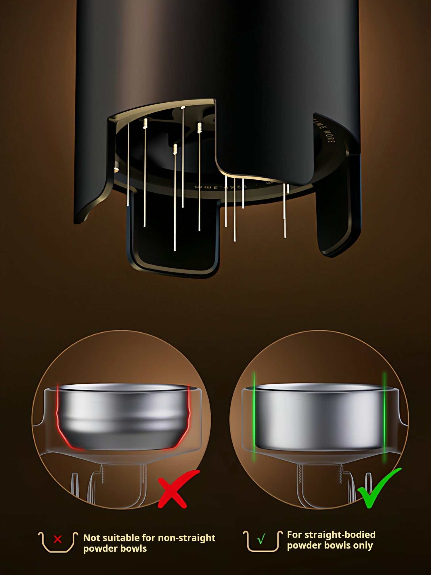 TIMEMORE AutoSpin Electric WDT tool for 58mm portafilter with 12 needles and USB-C charging