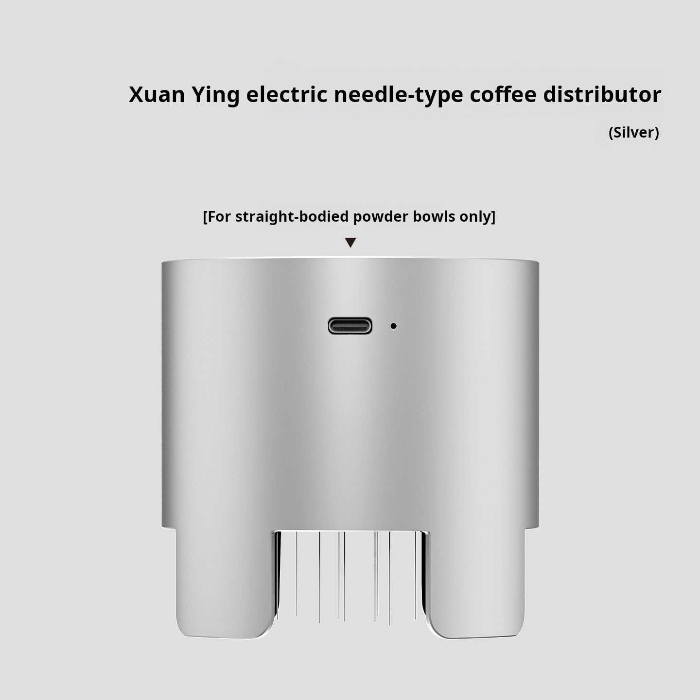 TIMEMORE AutoSpin Electric WDT tool on 58mm portafilter for even coffee distribution and espresso extraction