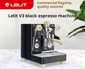 LELIT Bianca V3 commercial espresso machine with dual boilers and wooden accents