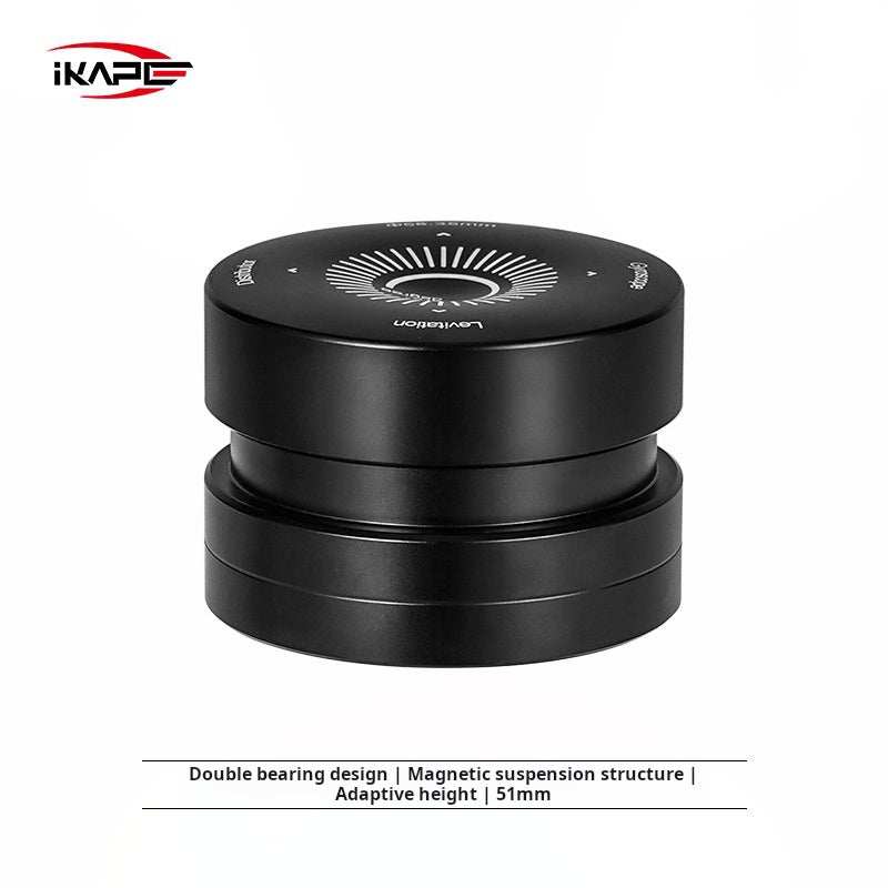 IKAPE Magnetic Espresso Coffee Distributor Tool with magnetic suspension and stainless steel base for even coffee distribution