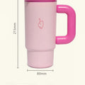 WOOKOO large capacity 900ml with tea straw covered with ceramic liner ice cup girls' thermos cup high value