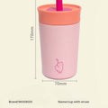 WOOKOO Cat Cup Thermos Cup 304 Stainless Steel Straw Water Cup Puppy Handy Cup Cold Keeping Coffee Cup 350ml