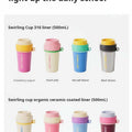 HEXU Insulated Tumbler 500ml - 8 Ceramic & Stainless Steel Colors with Straw