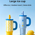 Insulated Tumbler with Straw 2 Colors 30 oz Double Wall Ice Cup