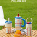316 Stainless Steel Insulated Straw Cup, 2 Colors, Pop-Up Lid