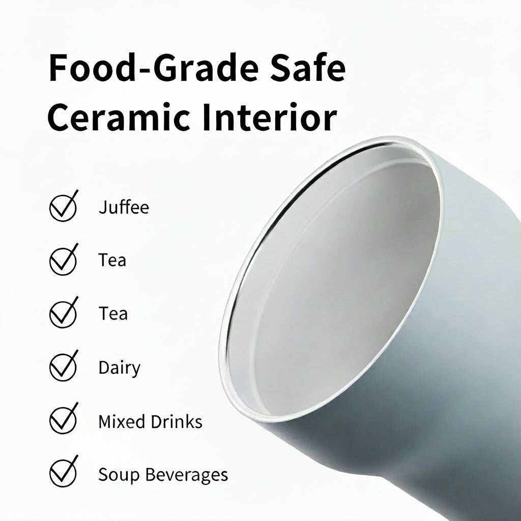 xBloom Passenger ceramic lined travel coffee tumbler with ceramic interior and stainless steel body
