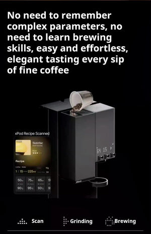 Promotional image highlighting xBloom Studio’s user-friendly interface and effortless brewing skills