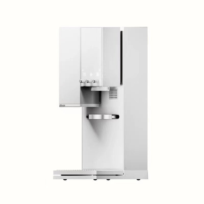 Front view of xBloom Studio smart coffee machine in Starlight White showing sleek professional design.